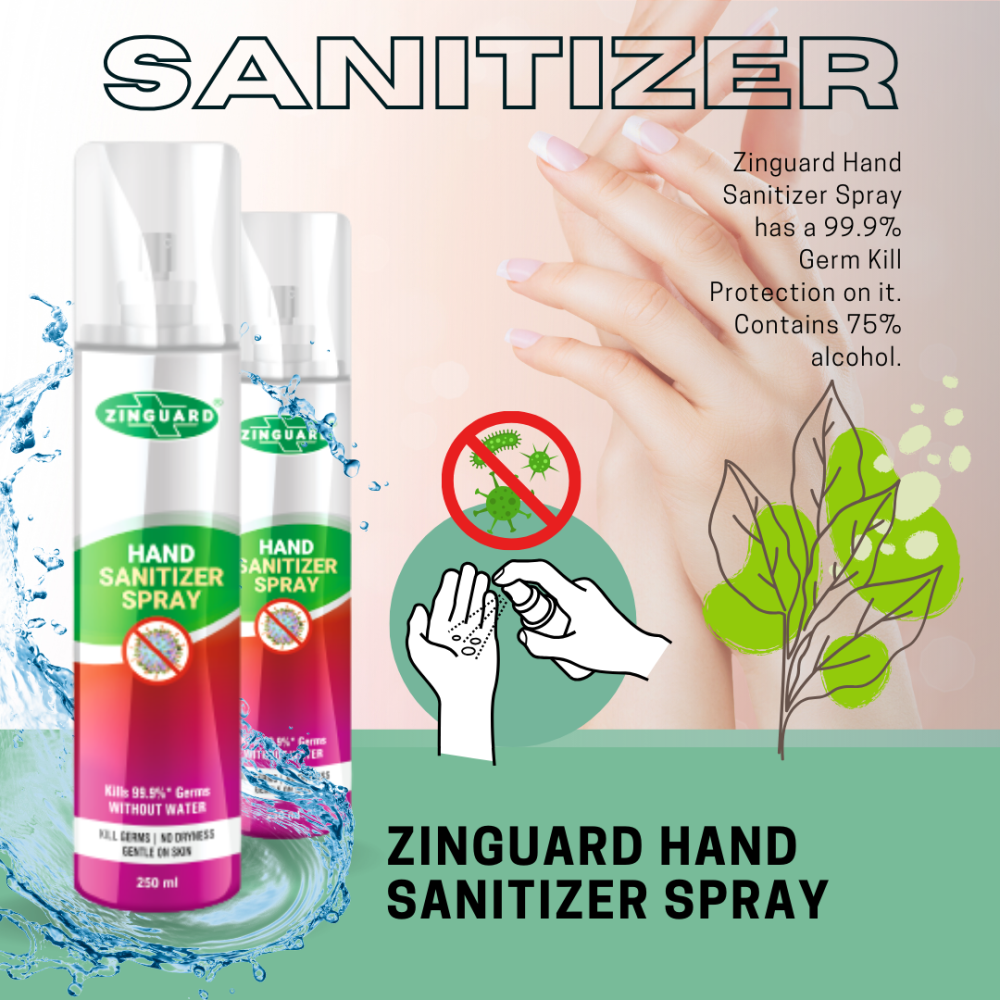 Zinguard Hand Sanitizer Spray